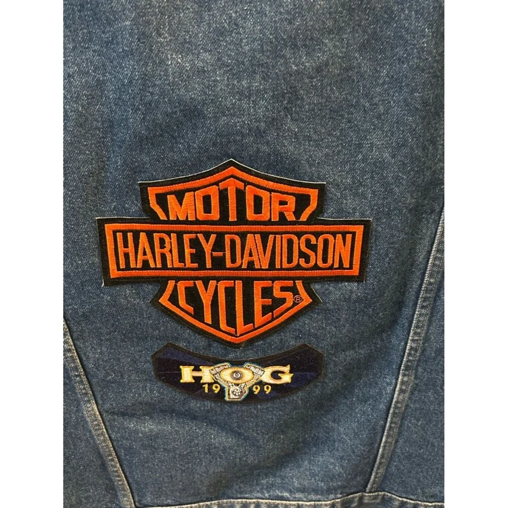 Levi's Vintage Harley Davidson Denim Vest - Size XL
